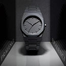 Relógio Minimalista All Black 40,5mm Masculino - Policarbonato | A Prova D'agua