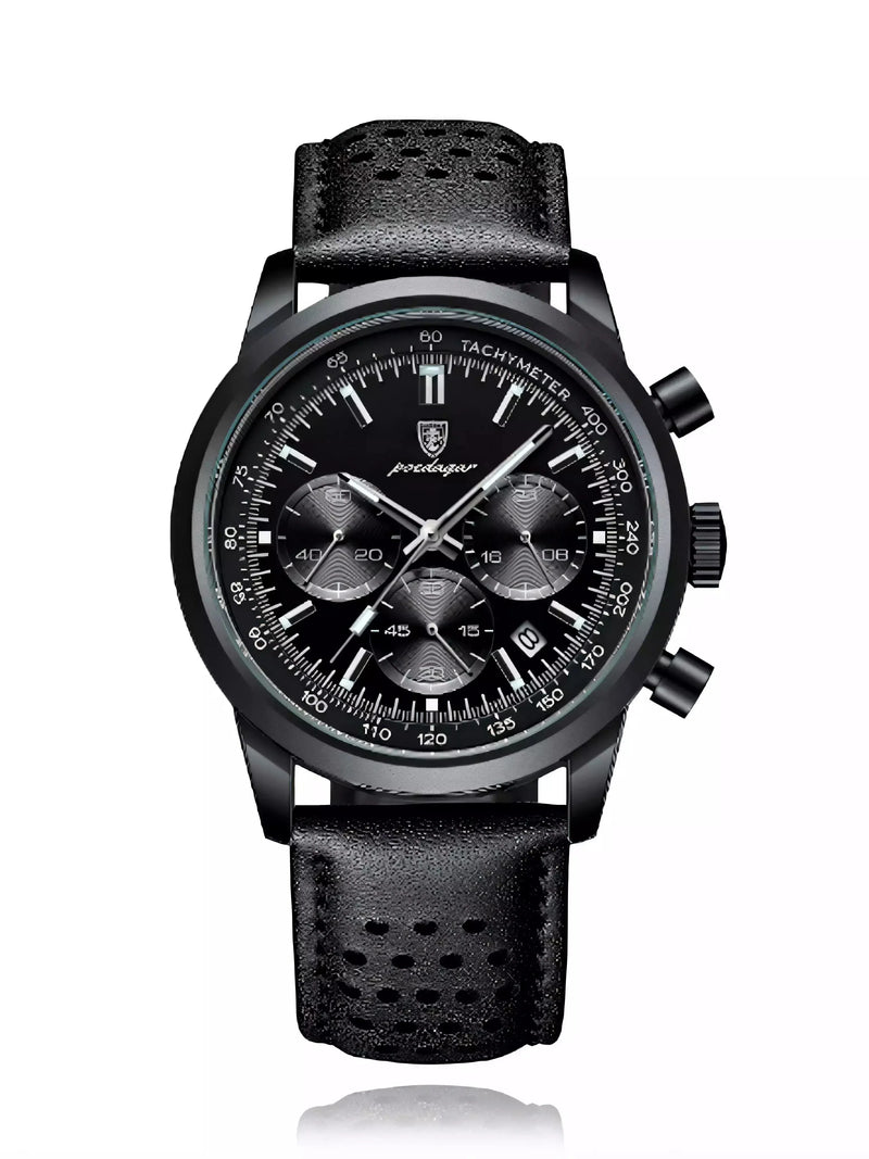 Relógio Masculino de Quartzo Com Pulseira de Couro