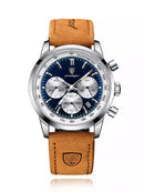 Relógio Masculino de Quartzo Com Pulseira de Couro