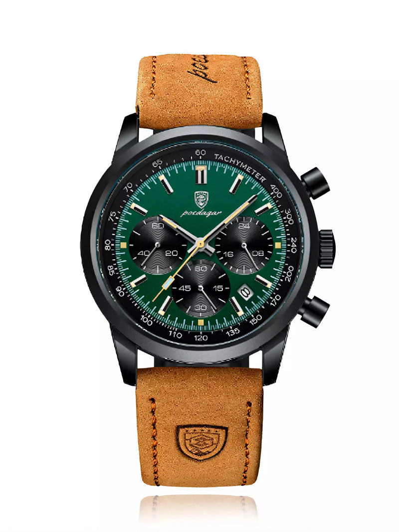 Relógio Masculino de Quartzo Com Pulseira de Couro