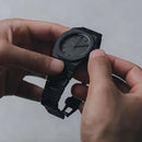 Relógio Minimalista All Black 40,5mm Masculino - Policarbonato | A Prova D'agua